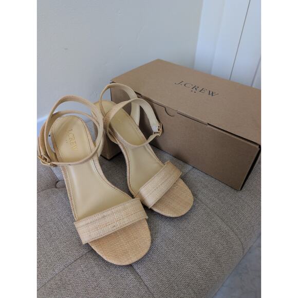 J. Crew Woven Heeled Sandals size 8.5 - Picture 2 of 8